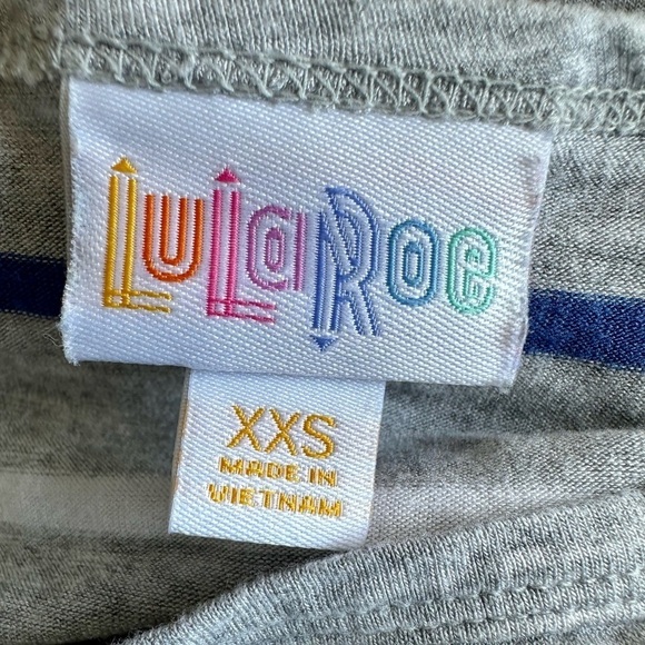 LuLaRoe short sleeve striped top size XXS - Picture 5 of 5